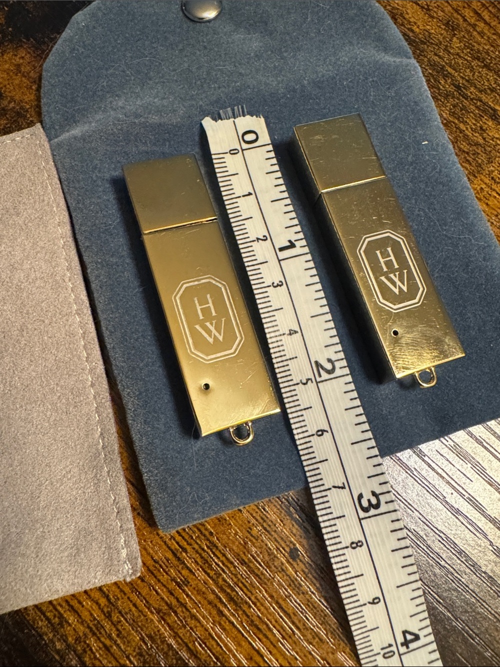 Gold Harry Winston thumb drives